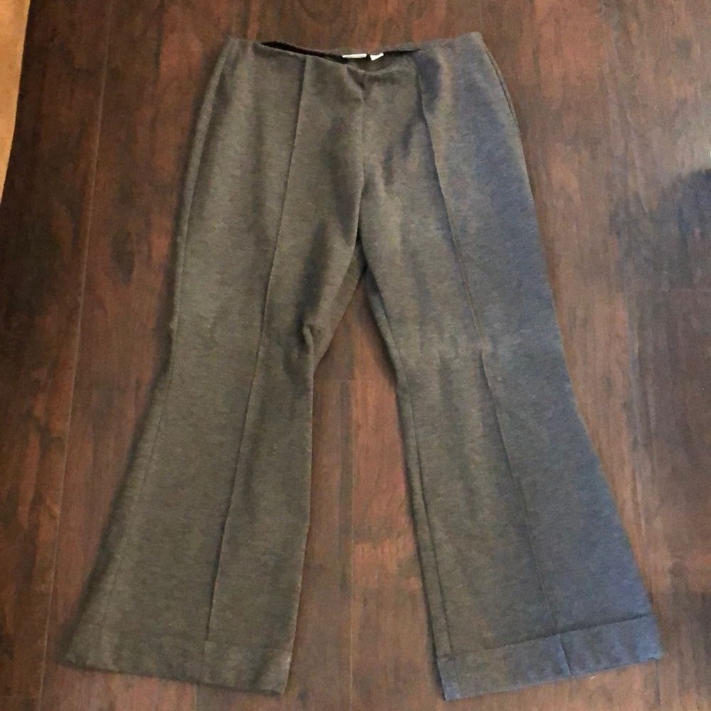 Elastic waist wide leg pants